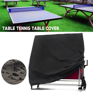 Waterproof Outdoor Table Tennis Cover | 165x70x185cm | Black / Silver