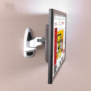 Universal Swivel Wall Mount for Computer Monitors | White