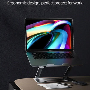 Aluminum Laptop Holder for 14-17.3 Inch Screens | Ergonomic Design