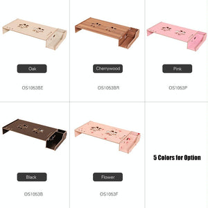 Wood Monitor Stand with Keyboard Storage | TBD049404601A