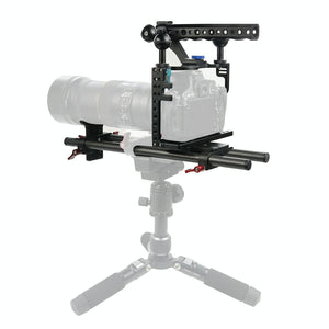 Panasonic Lumix GH3 / GH4 Video Cage Stabilizer with Metal Handle | Black