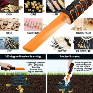 High Sensitivity Underwater Metal Detector | IP68 Waterproof & Convenient | Orange