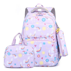 Kids Backpack Set with Lunch Bag & Pencil Case | 3 in 1 | Pink