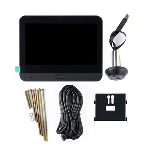 1080P Wifi Smart Cat Eye Video Doorbell | 4.3" Colour Screen | Hidden | Black