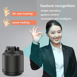 Smart Desktop PTZ with 360° Rotation & Automatic Tracking | Black