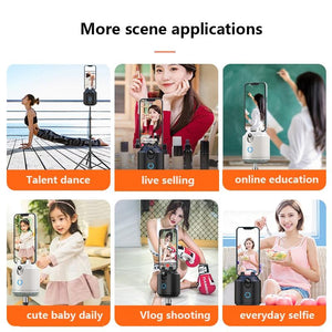 Smart Desktop PTZ with 360° Rotation & Automatic Tracking | Black