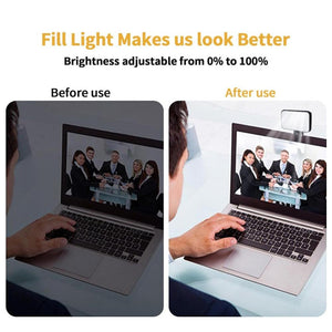 Rechargeable Selfie Light | Phone | Laptop | Tablet | Black