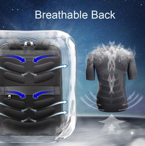 Waterproof Laptop Backpack with USB Port | Large Capacity | Lightweight | Black