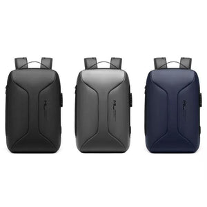 Large Capacity Waterproof Laptop Backpack with USB Port for Business Travel | Light Grey