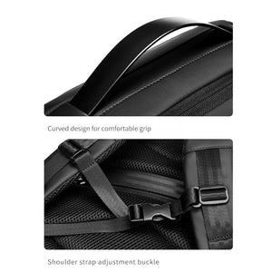 Large Capacity Waterproof Laptop Backpack with USB Port for Business Travel | Light Grey