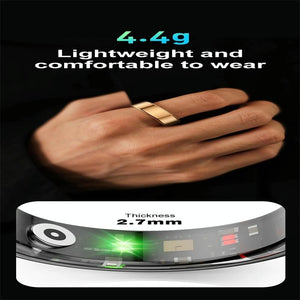 Smart Ring | Heart Rate | Blood Oxygen | Sleep Monitoring | Sports Modes | Size 8 | Black