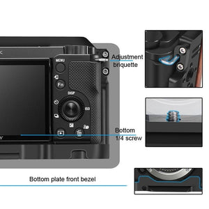 Wooden Handle Alloy Rabbit Cage | Sony ZV - E10 Camera | Black