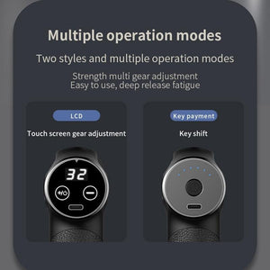 Electric Triangular Fascia Massage Gun | Silver Button Style