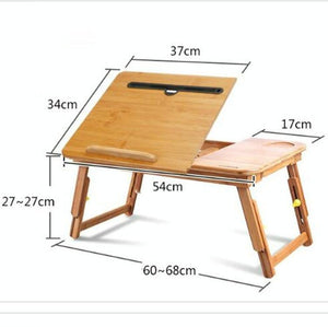 Foldable Laptop Table with Card Slot | Simple and Lazy Design