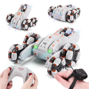 360° Swing Arm RC Car | Double Control | 2.4G Multifunctional | Five-Wheeled | Black