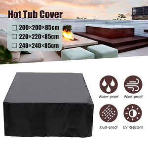Waterproof Dustproof Protection Cover for Bathtub | Pool Table & Chair | 218x218x90cm | Black