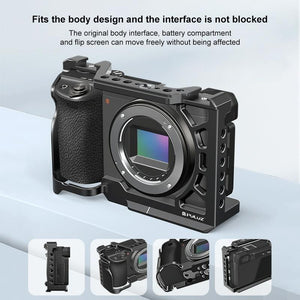 Metal Camera Cage for Sony A6500 / A6400 / A6300 / A6000 | Stabilizer Rig | Black
