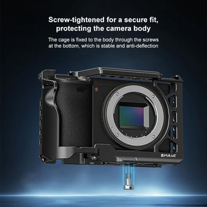 Metal Camera Cage for Sony A6500 / A6400 / A6300 / A6000 | Stabilizer Rig | Black