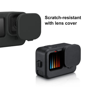 Silicone Protective Case | With Wrist Strap & Lens Cover | For GoPro Hero12