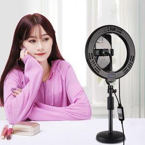 7.9" RGBW LED Ring Light with Dual Colour Temperature & Phone Clamp