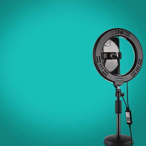 7.9" RGBW LED Ring Light with Dual Colour Temperature & Phone Clamp