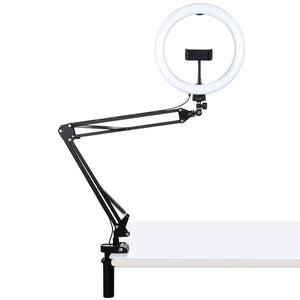 10.2" Ring Light with USB | 3 Modes | Dual Colour | Phone Clamp