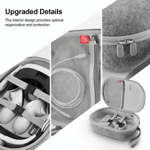 Protective VR Storage Bag for Apple Vision Pro / Meta Quest 3 Glasses | Grey