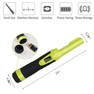 Waterproof Handheld Metal Detector with LCD Display | Fluorescent Green
