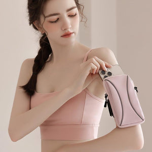 Waterproof Running Arm Bag | For Mobile Phones | Pouch for Outdoor Activities | Grey