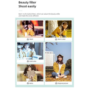 Portable 16X Zoom HD Digital Camera with 2.88 IPS Screen | White