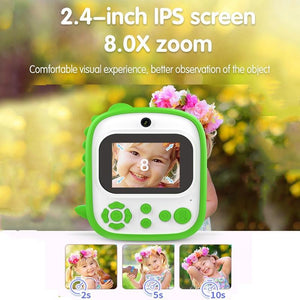 Instant Printing Camera with 2.4" HD Screen & 32GB TF Card | Green