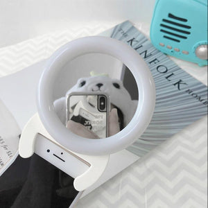 Portable Handheld Live Light for Mobile Self - Timer | White