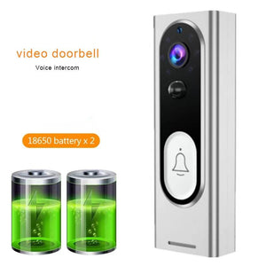 Smart Wireless Video Doorbell with Night Vision & Motion Detection | White