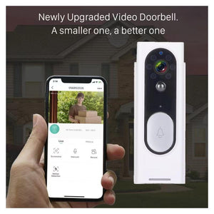 Smart Wireless Video Doorbell with Night Vision & Motion Detection | White