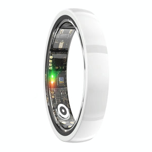 Smart Ring | Heart Rate | Blood Oxygen | Sleep & Sports Modes | Size 12 | White