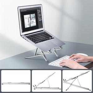 Adjustable Aluminum Laptop Cooling Bracket | Desktop | Silver