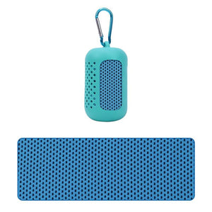 Portable Quick Dry Sports Towel Set | Silicone Sleeve & Storage Bag | 30X80CM - Orange & 30X80CM