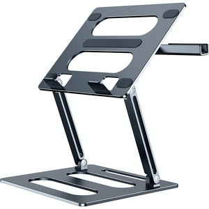 Adjustable Metal Notebook Stand | Gray Desktop Support