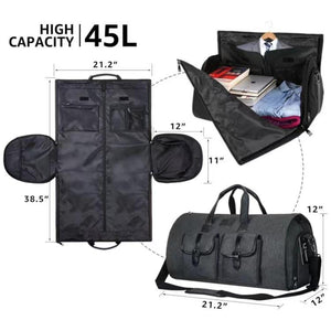 Compact Travel Suit Storage Bag | Foldable | Black