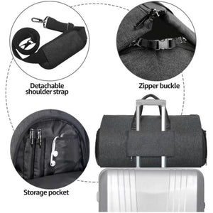Compact Travel Suit Storage Bag | Foldable | Black
