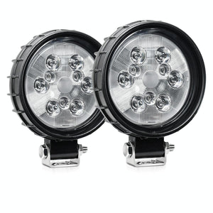 12W LED Work Light | 9-30V | Mixed Light | Round Shape | With Wire Set