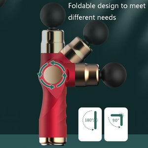 Compact LCD Muscle Massager with Mini Fascia Gun | Gray