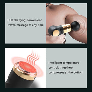 Compact LCD Muscle Massager with Mini Fascia Gun | Gray