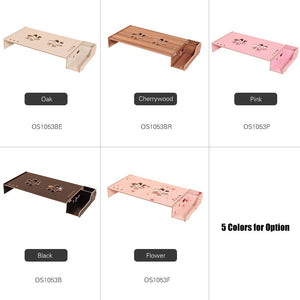 Wood Monitor Stand with Keyboard Storage | TBD049404601B