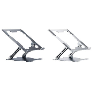 Foldable Laptop Stand | Hollow Design Heat-Dissipating Flat Desktop | Moon Silver