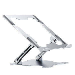 Foldable Laptop Stand | Hollow Design Heat-Dissipating Flat Desktop | Moon Silver