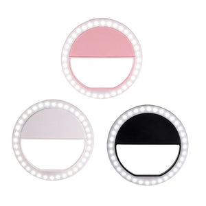 Ring - Shaped Selfie Light for Live Photography | LED Flashlight | Black