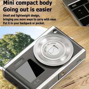 4K HD Digital Camera | 60MP | Dual Screen Selfie Camera | No Memory | White Edition