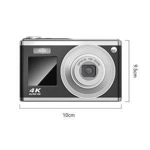 4K HD Digital Camera | 60MP | Dual Screen Selfie Camera | No Memory | White Edition