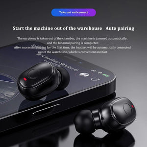 Waterproof Mini Touch-Control Bluetooth Earphones | Noise Cancelling | Black